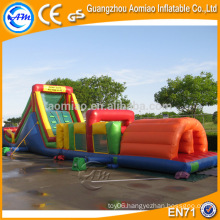 Funny 0.55mm pvc raw material inflatable obstacle course for fun